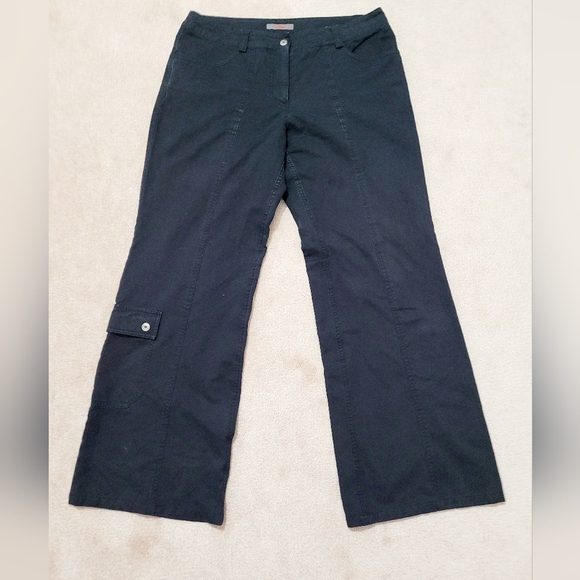 S. Oliver Pants Wide Leg Cargo Y2K Black Woman's Size 40 TINKA - Picture 1 of 13